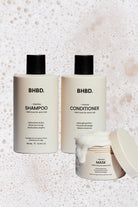 BHBDs hair rescue deal that includes Shampoo cleanses gently. Conditioner protects & shines. Mask deeply transforms hair. 